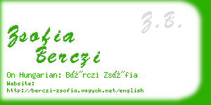 zsofia berczi business card